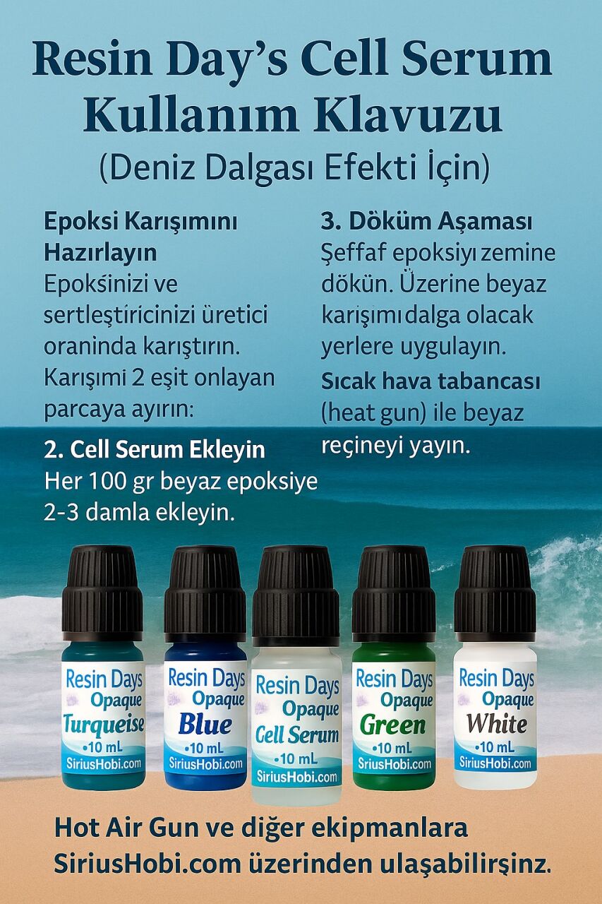 Epoksi Deniz Dalgası Efekti | Resin Day’s Cell Serum ile Hücre Efekti Yapımı
