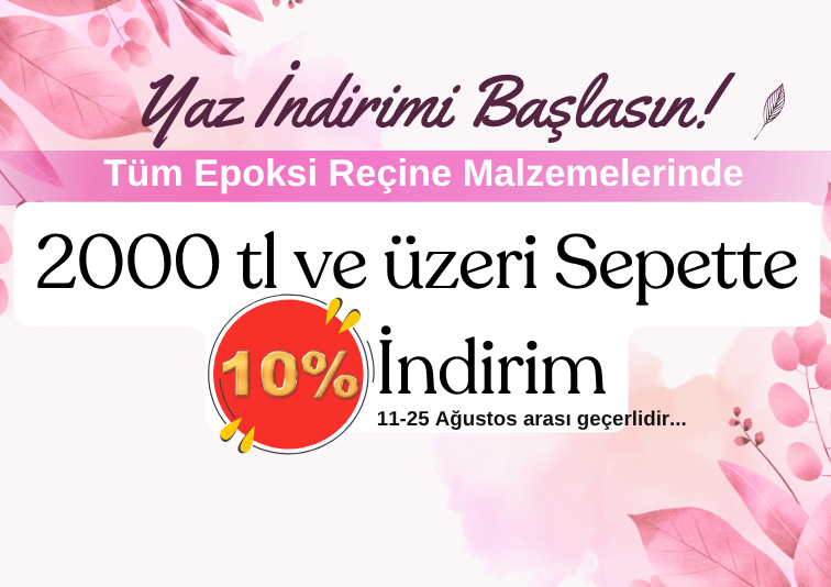 11-25 Ağustos arası 2000TL ve üzeri tüm alışverişlerinizde %10 indirim fırsatı sizinle