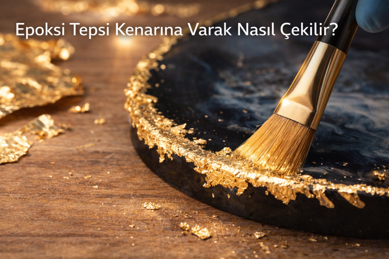 Epoksi Tepsi Kenarına Varak Nasıl Çekilir? (Adım Adım Uygulama)