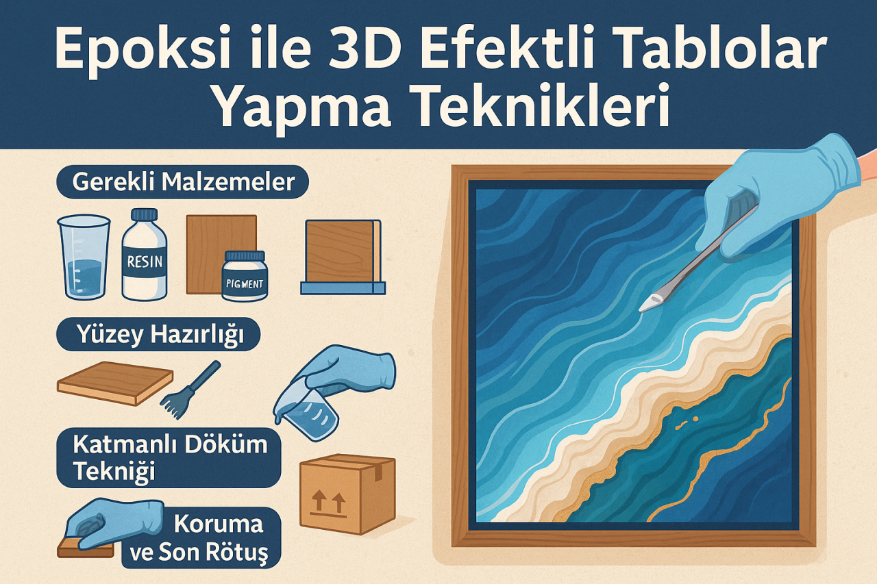 Epoksi ile 3D Efektli Tablolar Yapma Teknikleri