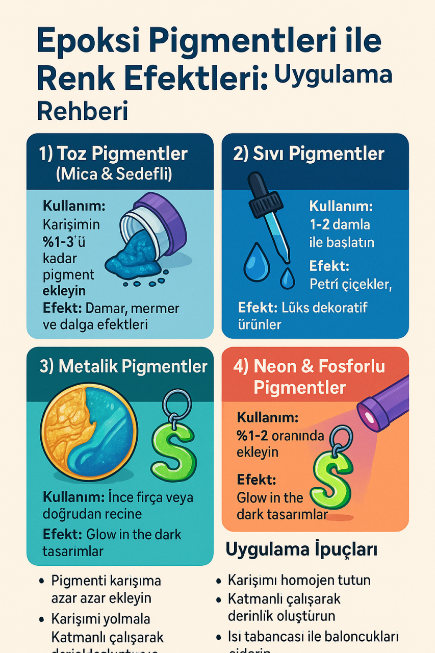 Epoksi Pigmentleri ile Renk Efektleri: Uygulama Rehberi