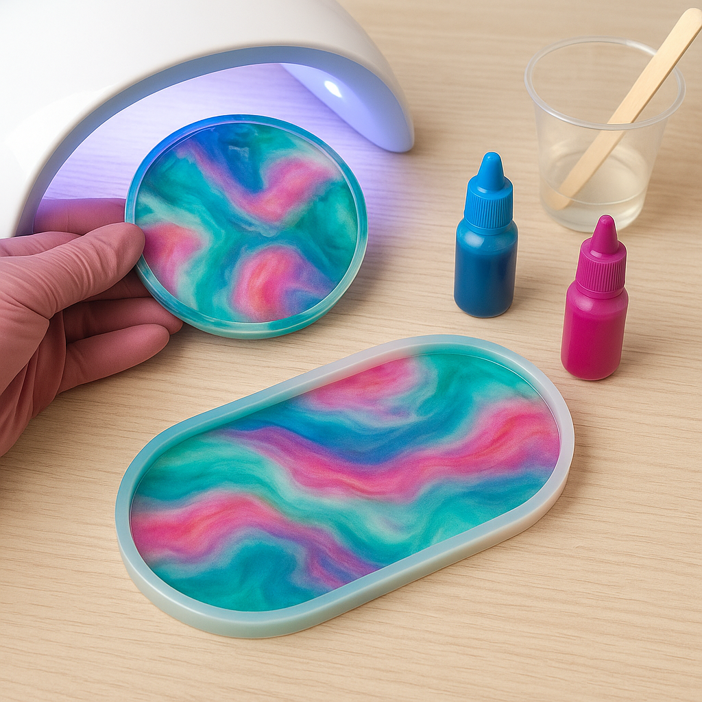 Epoksiyle Evde Renkli Tepsi ve Bardak Altlığı Yapımı: Adım Adım Kılavuz