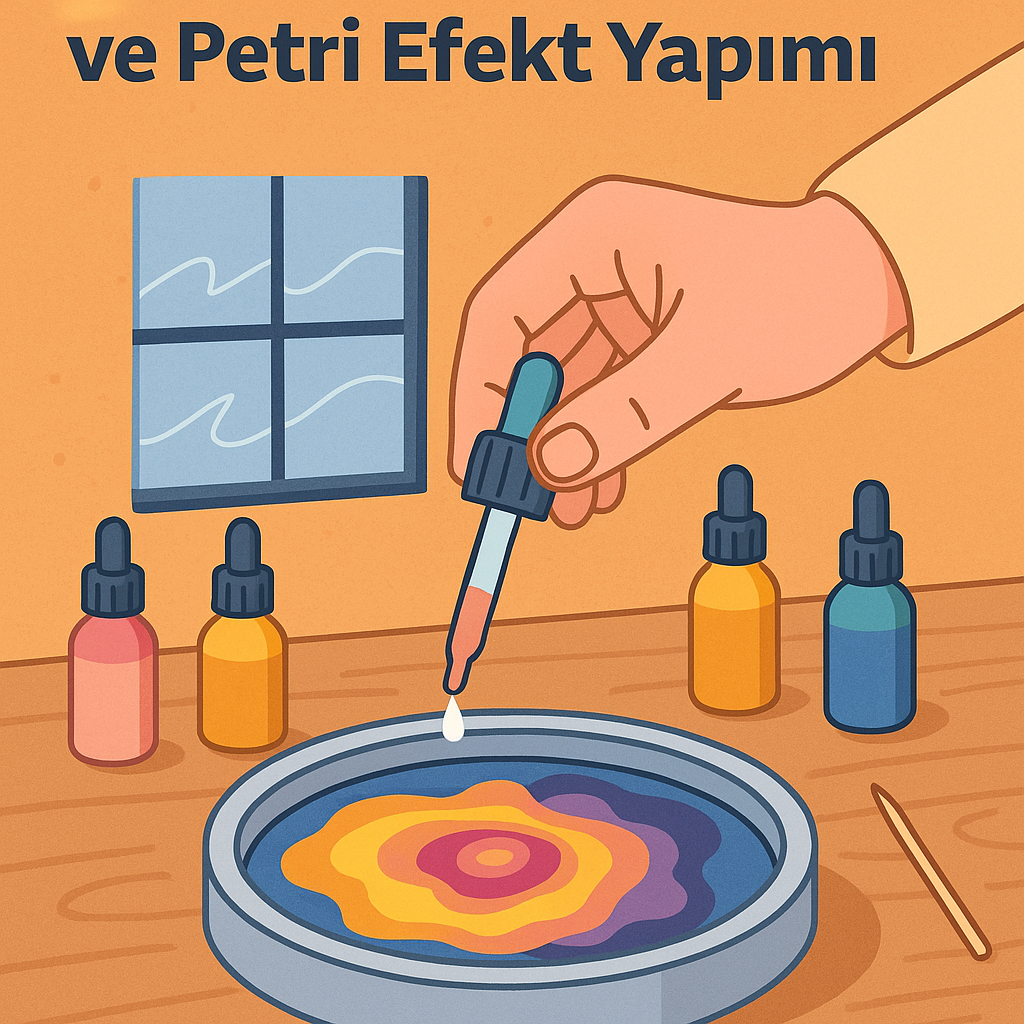 Epoksi İçinde Alcohol Ink Kullanımı ve Petri Efekt Yapımı