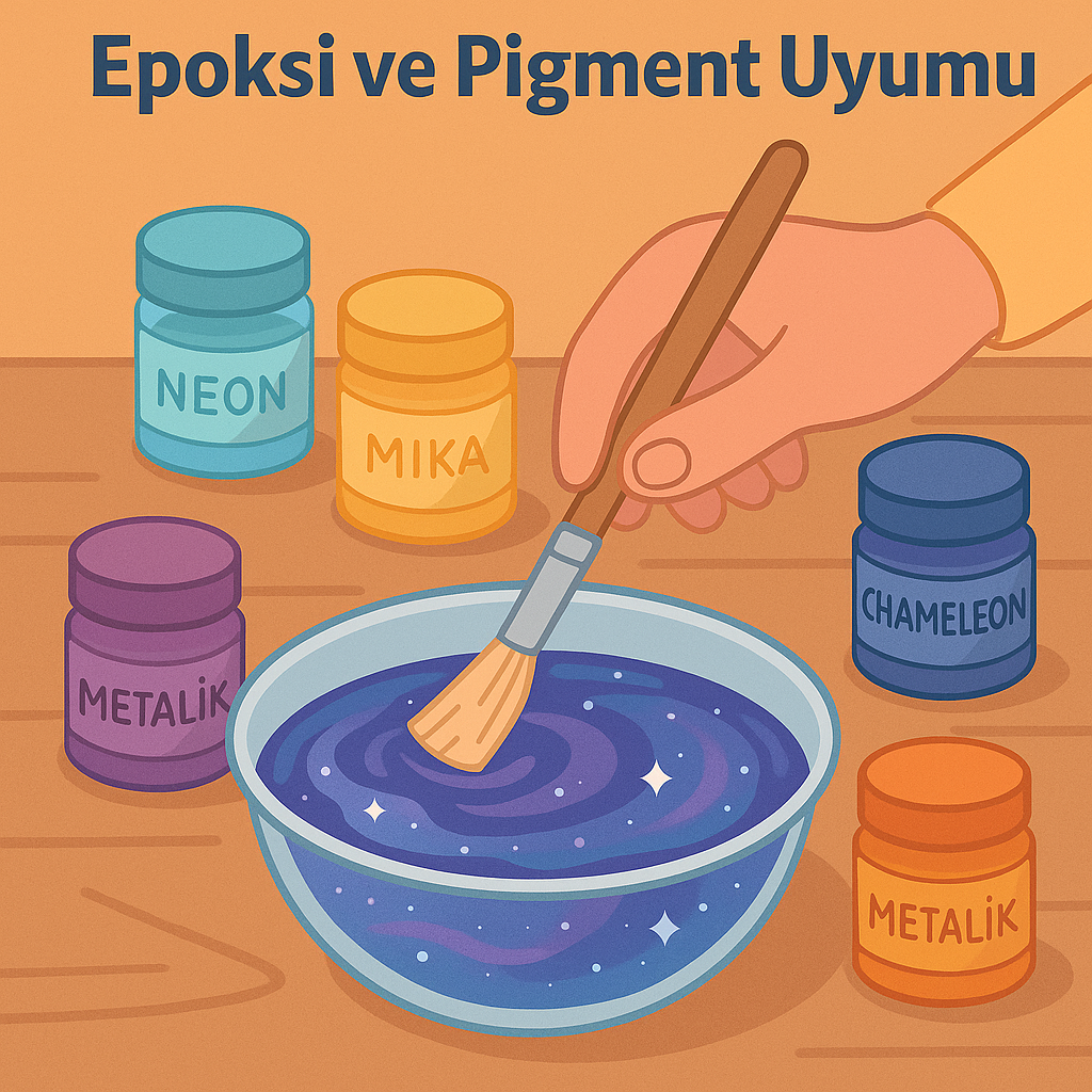 Epoksi ve Pigment Uyumu: Renklerin İçinde Işıltı Yaratmak