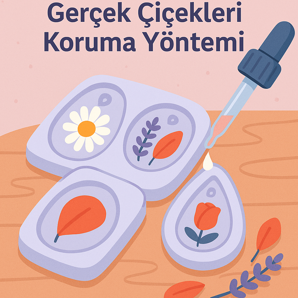 Epoksi Takılarda Gerçek Çiçekleri Koruma Yöntemi
