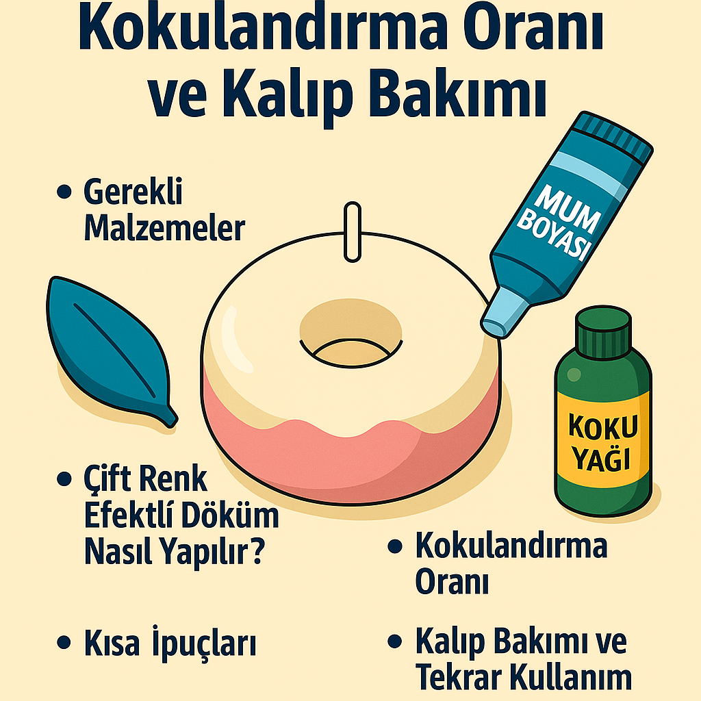 Donut Mum: Çift Renk Efekt, Kokulandırma Oranı ve Kalıp Bakımı