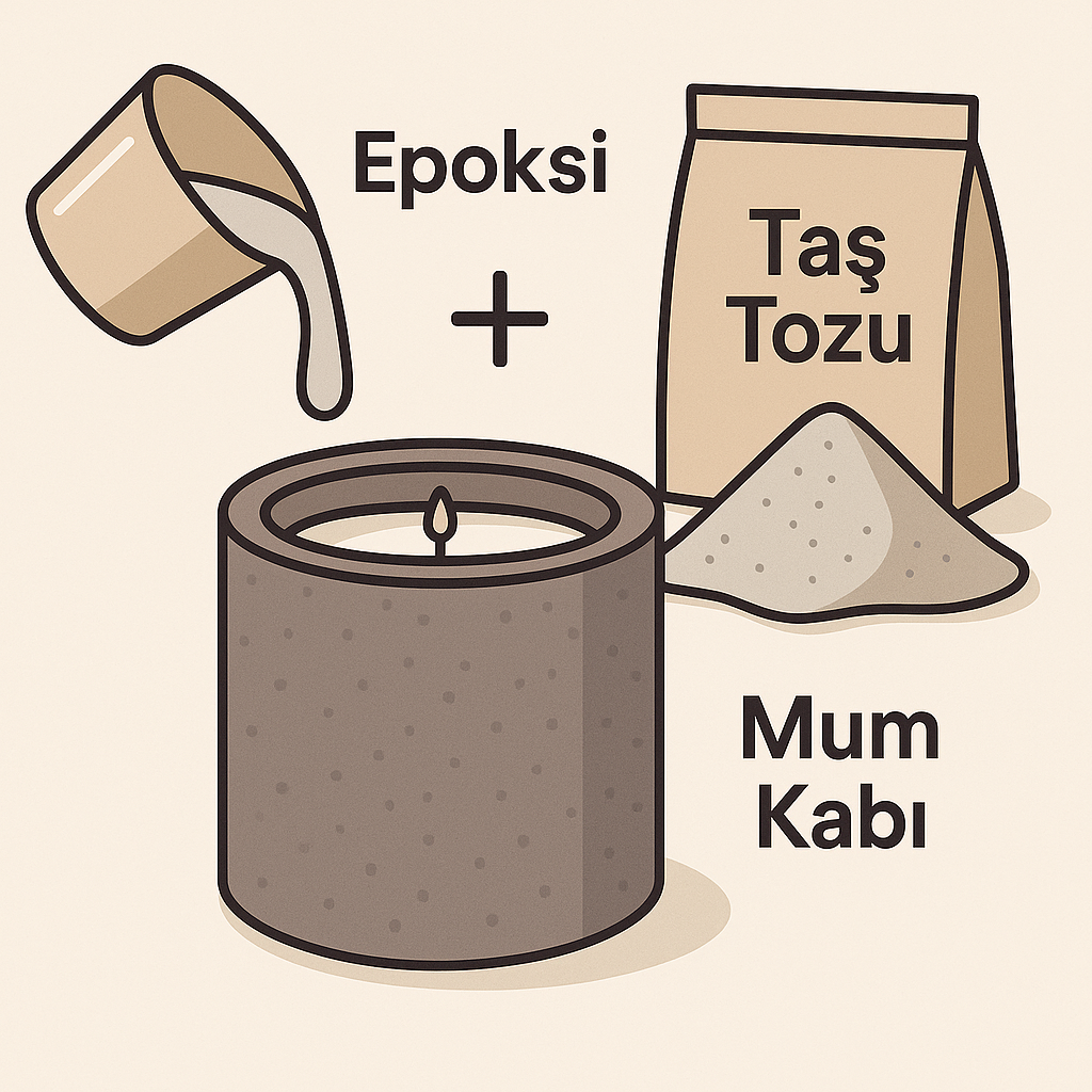 Taş Tozu ve Epoksi Uyumuyla Mum Kaplarında Pürüzsüz Yüzey Nasıl Elde Edilir?