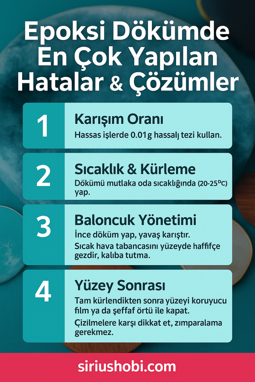 Epoksi Dökümde En Çok Yapılan Hatalar ve Çözümleri