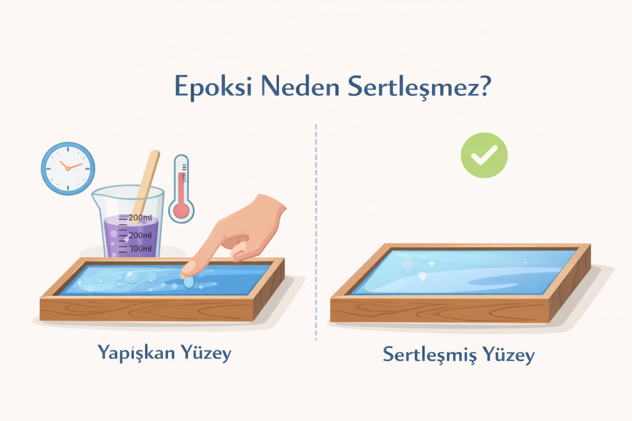 Epoksi Reçine Neden Beklediğim Gibi Sertleşmedi?