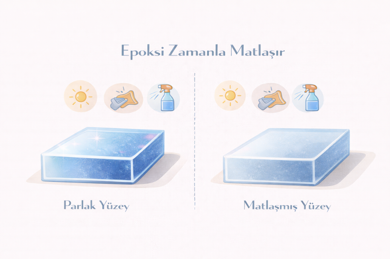 Epoksi Reçine ile Yapılan İşler Neden Zamanla Matlaşır?