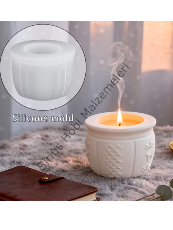 Nordic Glow Mumluk Silikon Kalıbı – Alçı ve Reçine Mum Kabı Kalıbı