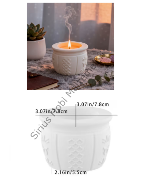 Nordic Glow Mumluk Silikon Kalıbı – Alçı ve Reçine Mum Kabı Kalıbı