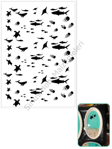 Epoksi Reçine Şeffaf Asetat Baskı  Su Altı A4