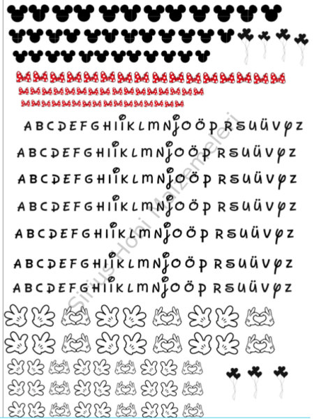 Epoksi Reçine Şeffaf Asetat Baskı  Mickey  A4