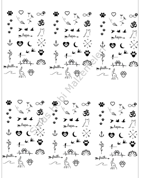 Epoksi Reçine Şeffaf Asetat Baskı Minik Charm A4
