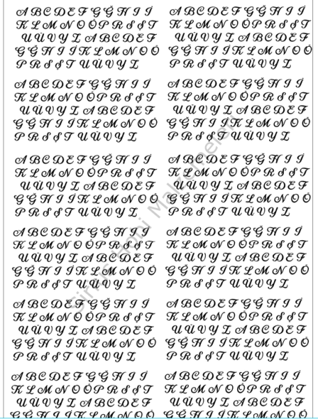 Epoksi Reçine Şeffaf Asetat Baskı  A4 1 cm Yazı