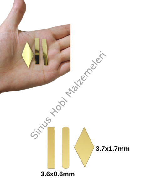 12’li Yapışkanlı Pleksi Saat İşaretleri | Düz, Oval ve Elmas Kesim Saat Çizgileri 3.6cm