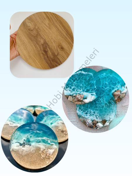 Epoksi 20 cm Sunumluk Tahtası 3mm Kalınlık 6 adet