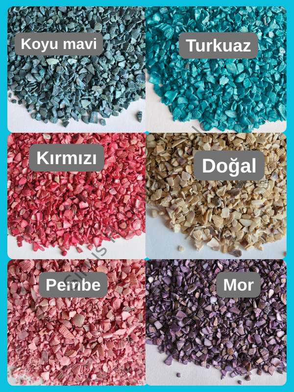 Epoksi Renkli Midye Kırıkları 100 gr