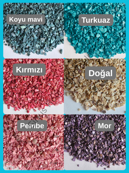 Epoksi Renkli Midye Kırıkları 100 gr
