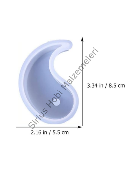 Yin Yang Mum Silikon Kalıbı 2 Parça – Dekoratif Mum Kalıbı