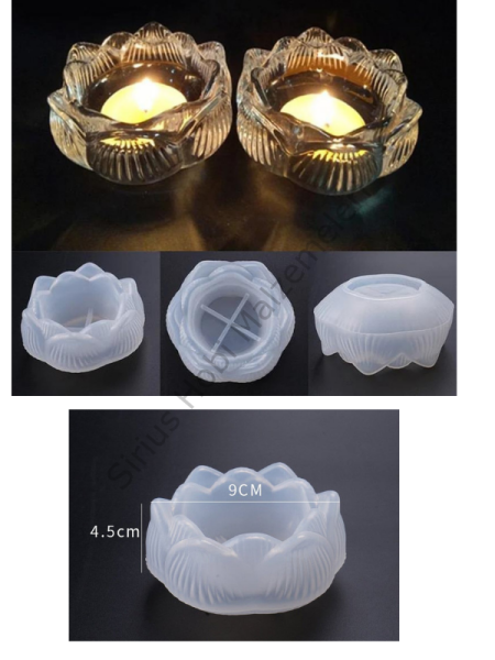 Epoksi  Beton Lotus Mum Kalıbı