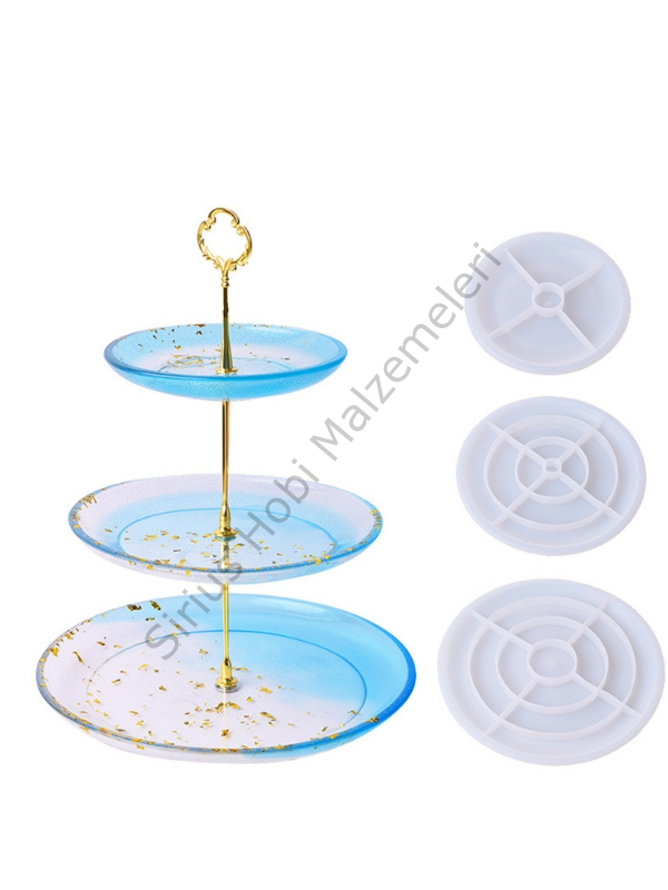 Epoksi 3 Katlı Sunumluk Kalıbı