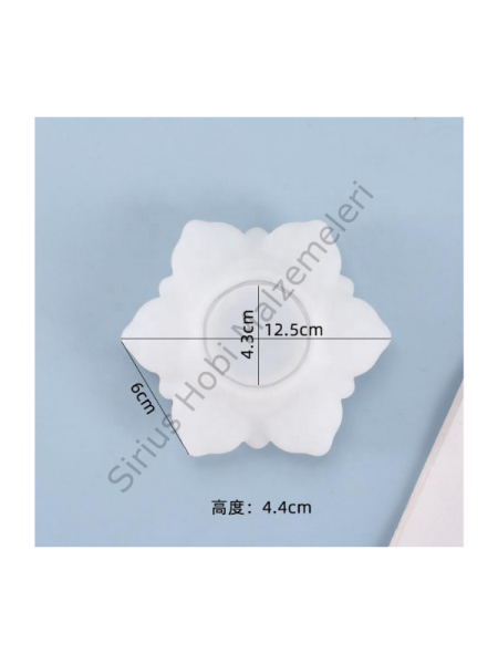 Epoksi Beton Alçı Lotus Mumluk Kalıbı