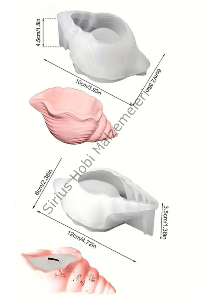 Epoksi Alçı Deniz Kabuğu Midye Silikon Kalıbı