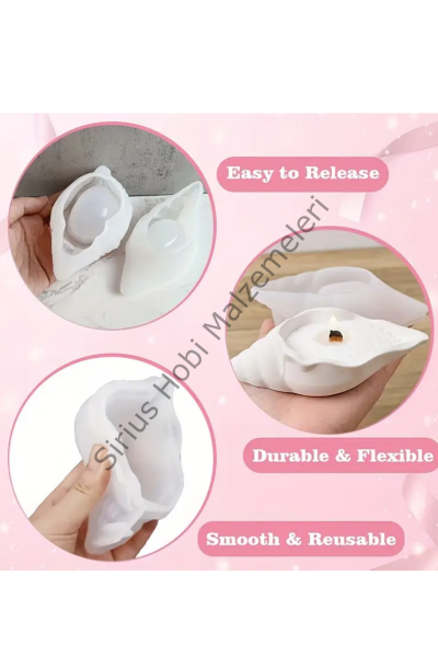 Epoksi Alçı Deniz Kabuğu Midye Silikon Kalıbı