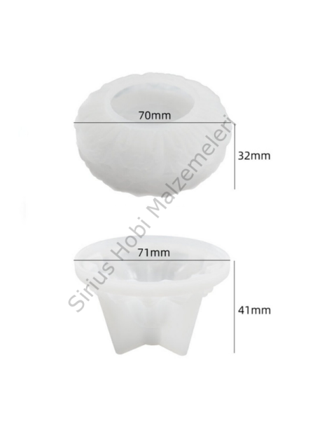 Epoksi Lotus Çiçeği Mumluk Sunumluk Kalıbı