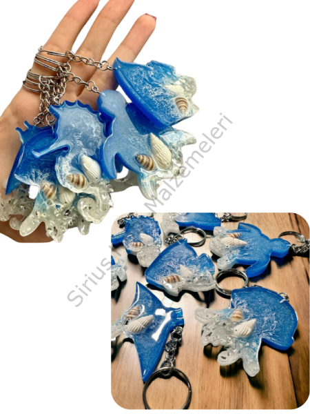 Epoksi Deniz Canlıları Anahtarlık Kalıbı