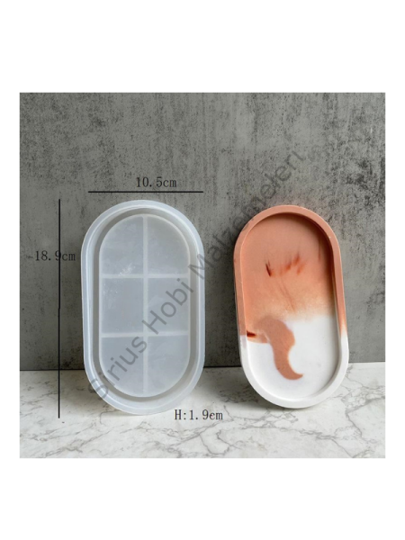 Epoksi Beton Alçı Oval Tabak Kalıbı