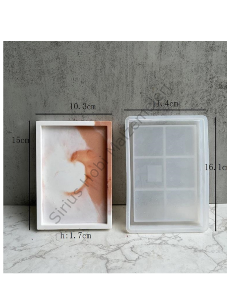 Epoksi Beton Alçı Dikdörtgen Tabak Kalıbı