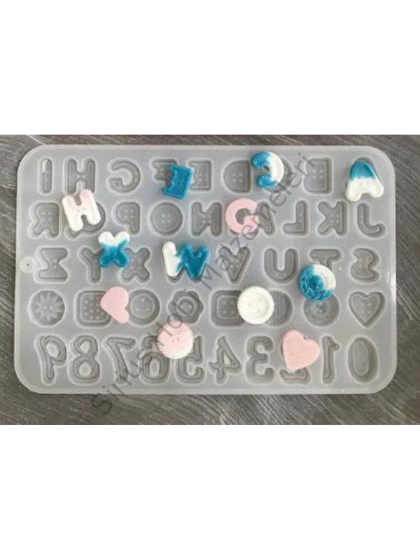 Epoksi Düğme Harf Kalıbı