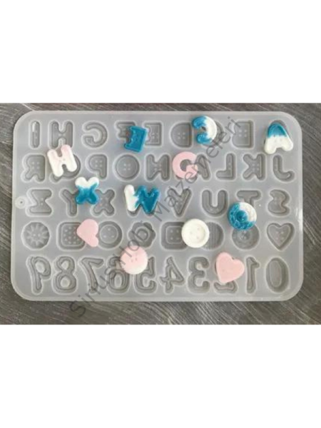 Epoksi Düğme Harf Kalıbı