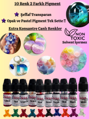Sirius Epoksi Reçine  10 Renk  Transparan Konsantre Pigment Boya Seti
