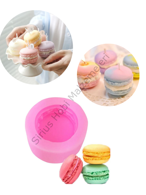 3d Macaron Mum Kalıbı