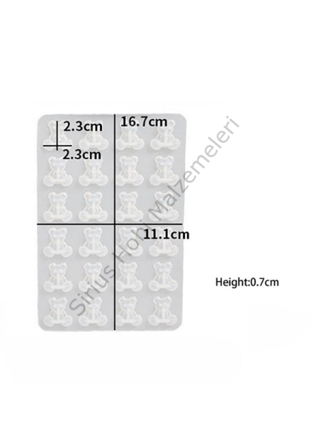 Epoksi Jelibon Ayıcık Haribo Kalıbı Küçük