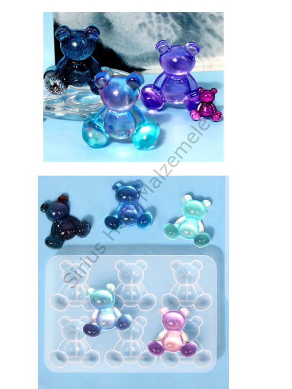 Epoksi Jelibon Ayıcık Haribo Kalıbı Büyük