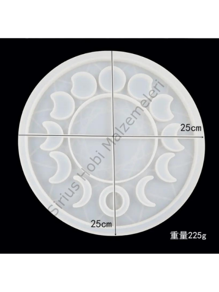 Epoksi  Ay Tutulması Yıldız Ay Saati Kalıbı