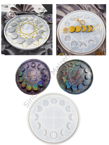 Epoksi  Ay Tutulması Yıldız Ay Saati Kalıbı