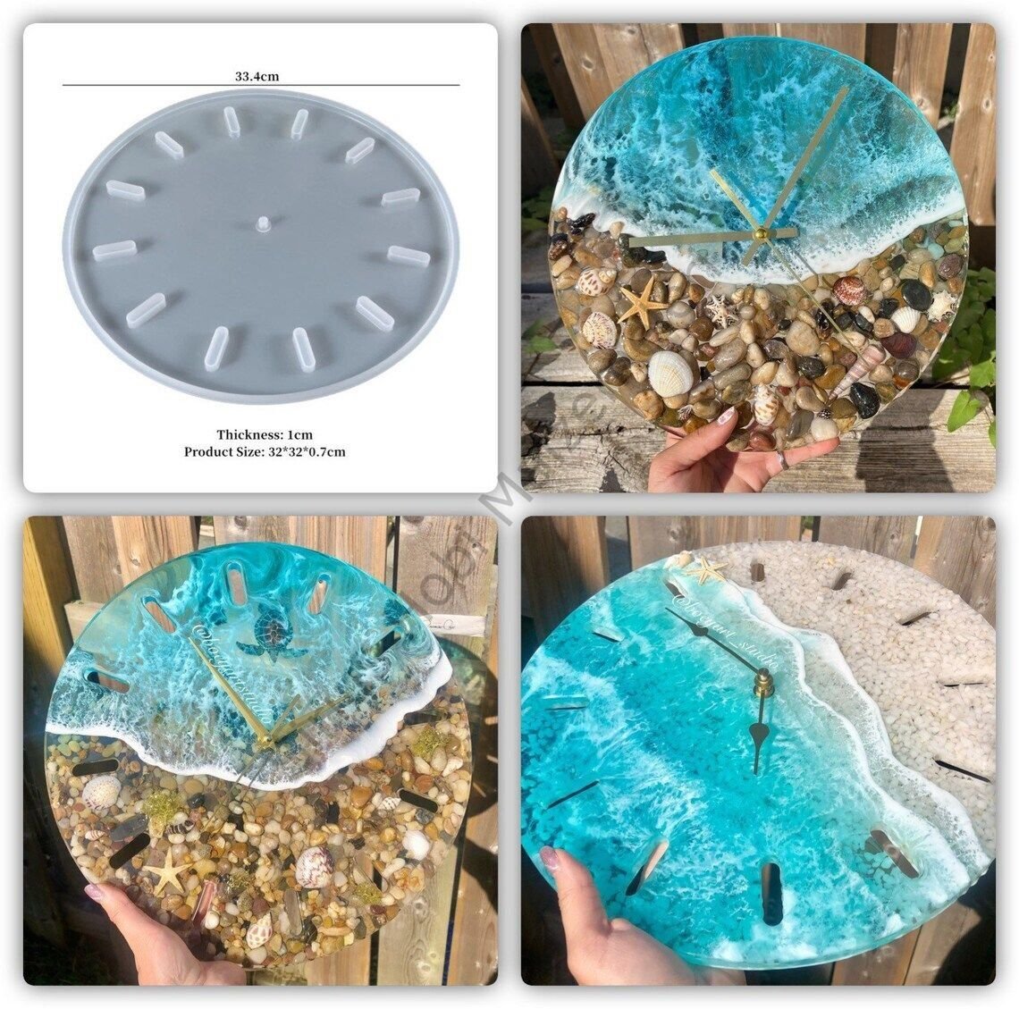 Epoksi 30 cm Saat Kalıbı