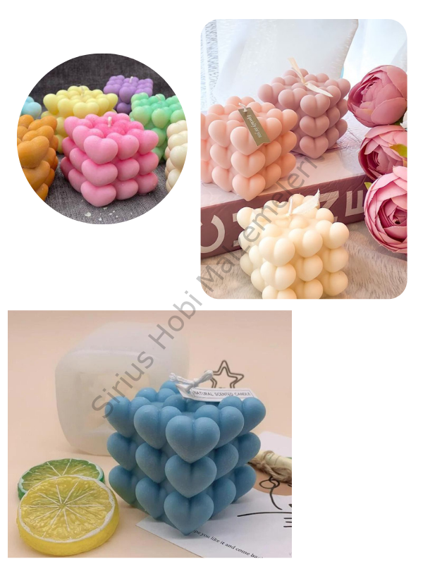 Bubble Kalp Mum Kalıbı