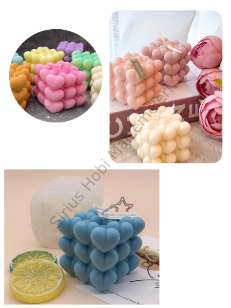 Bubble Kalp Mum Kalıbı