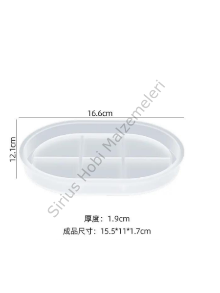 Epoksi Beton Alçı Bardak Altlığı Kalıbı Küçük Tabak