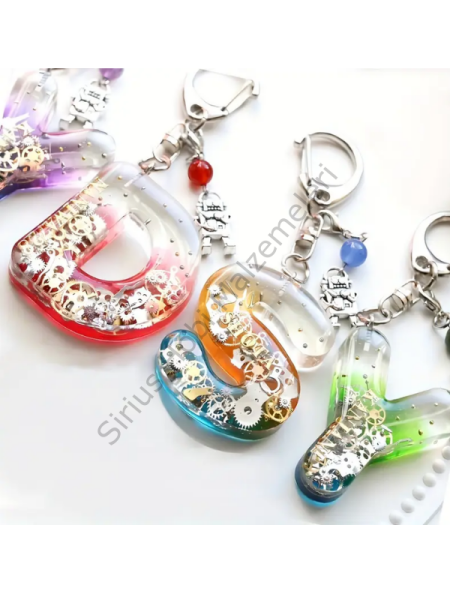 Epoksi Reçine 4cm Cartoon Bubble  Harf Silikon Kalıbı