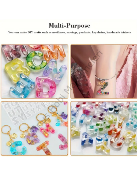 Epoksi Reçine 4cm Cartoon Bubble  Harf Silikon Kalıbı