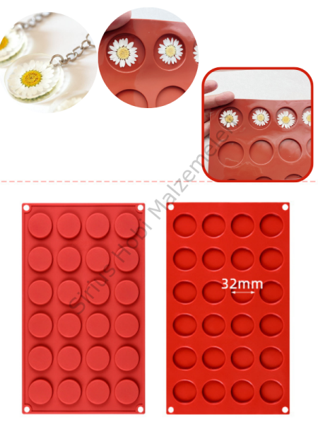 Epoksi Kolye Anahtarlık Çoklu Magnet Kalıbı 30 lu