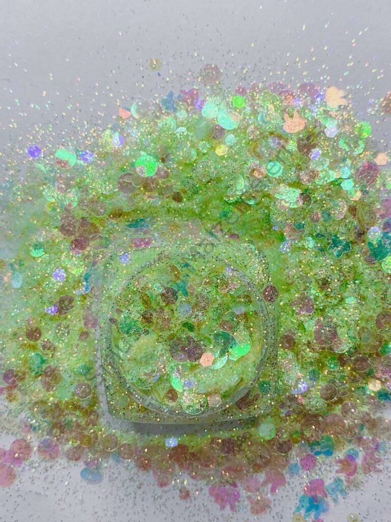 Chunky Glitters Magic Box Green 4gr